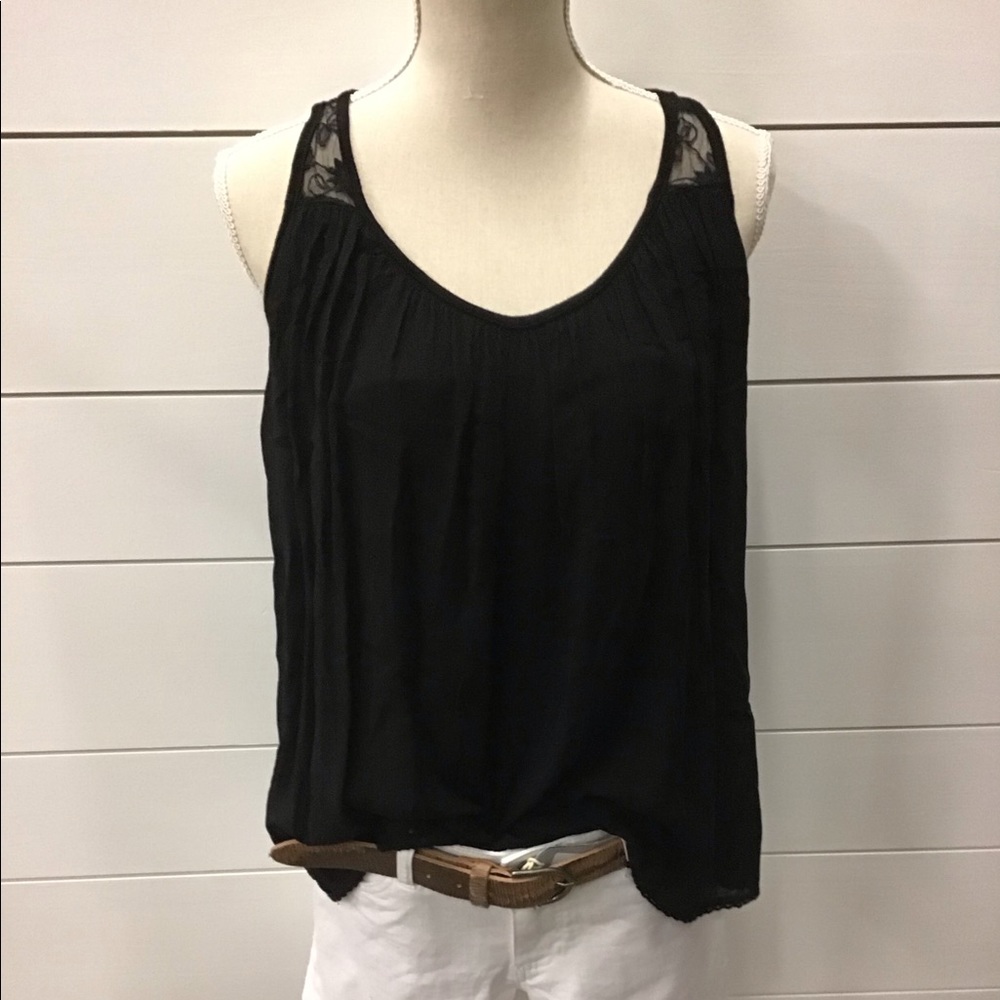 Flared Willow Black Top